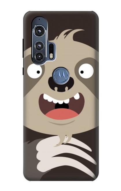 W3855 Sloth Face Cartoon Funda Carcasa Case y Caso Del Tirón Funda para Motorola Edge+