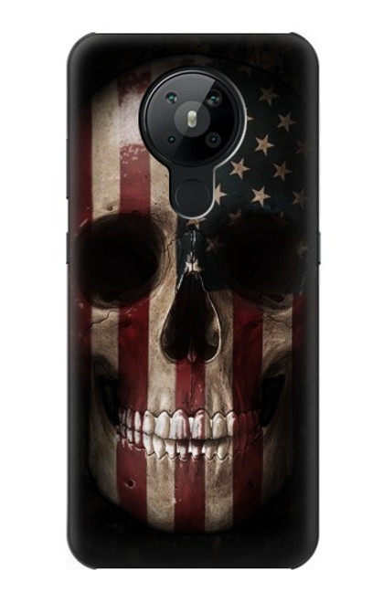 W3850 American Flag Skull Funda Carcasa Case y Caso Del Tirón Funda para Nokia 5.3