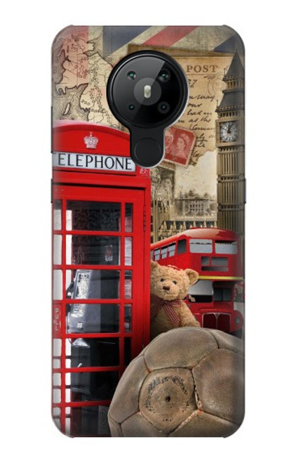 W3856 Vintage London British Funda Carcasa Case y Caso Del Tirón Funda para Nokia 5.3