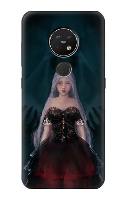 W3847 Lilith Devil Bride Gothic Girl Skull Grim Reaper Funda Carcasa Case y Caso Del Tirón Funda para Nokia 7.2