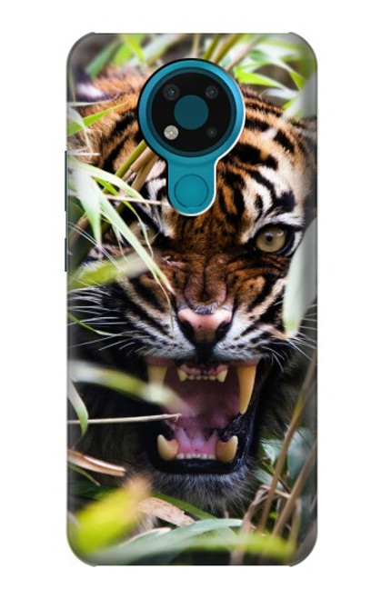 W3838 Barking Bengal Tiger Funda Carcasa Case y Caso Del Tirón Funda para Nokia 3.4