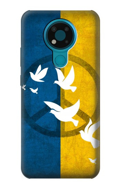 W3857 Peace Dove Ukraine Flag Funda Carcasa Case y Caso Del Tirón Funda para Nokia 3.4