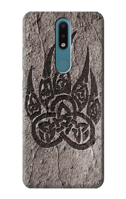 W3832 Viking Norse Bear Paw Berserkers Rock Funda Carcasa Case y Caso Del Tirón Funda para Nokia 2.4