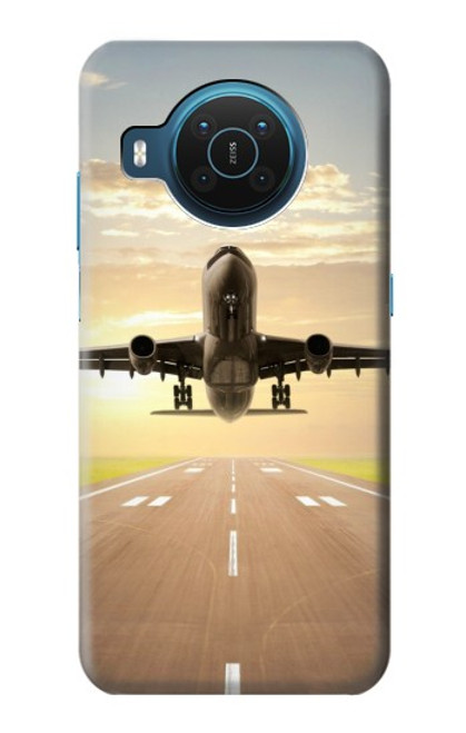 W3837 Airplane Take off Sunrise Funda Carcasa Case y Caso Del Tirón Funda para Nokia X20