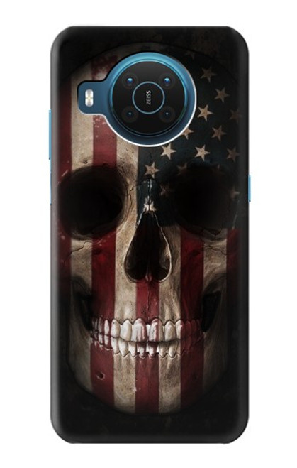 W3850 American Flag Skull Funda Carcasa Case y Caso Del Tirón Funda para Nokia X20