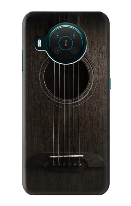W3834 Old Woods Black Guitar Funda Carcasa Case y Caso Del Tirón Funda para Nokia X10