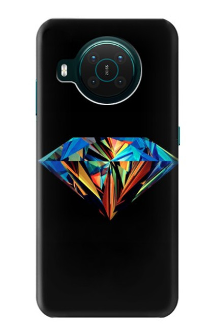 W3842 Abstract Colorful Diamond Funda Carcasa Case y Caso Del Tirón Funda para Nokia X10