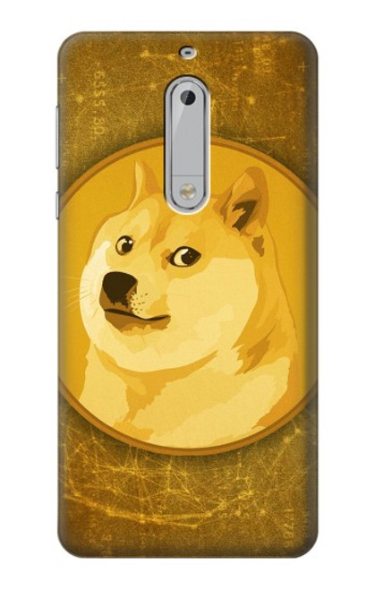 W3826 Dogecoin Shiba Funda Carcasa Case y Caso Del Tirón Funda para Nokia 5