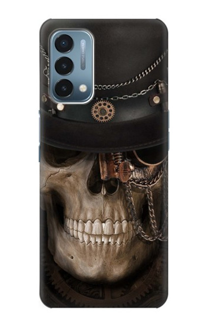 W3852 Steampunk Skull Funda Carcasa Case y Caso Del Tirón Funda para OnePlus Nord N200 5G