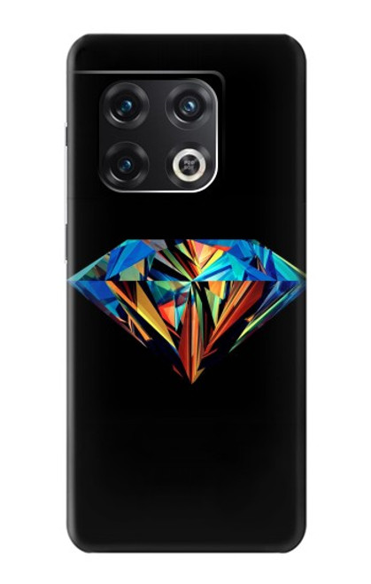 W3842 Abstract Colorful Diamond Funda Carcasa Case y Caso Del Tirón Funda para OnePlus 10 Pro