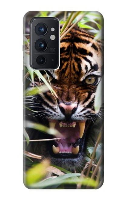 W3838 Barking Bengal Tiger Funda Carcasa Case y Caso Del Tirón Funda para OnePlus 9RT 5G