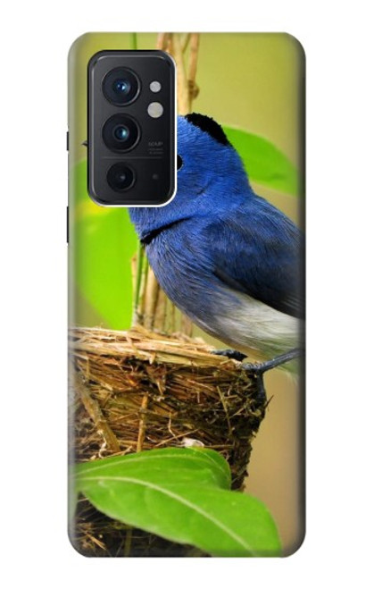 W3839 Bluebird of Happiness Blue Bird Funda Carcasa Case y Caso Del Tirón Funda para OnePlus 9RT 5G