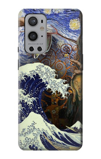 W3851 World of Art Van Gogh Hokusai Da Vinci Funda Carcasa Case y Caso Del Tirón Funda para OnePlus 9 Pro
