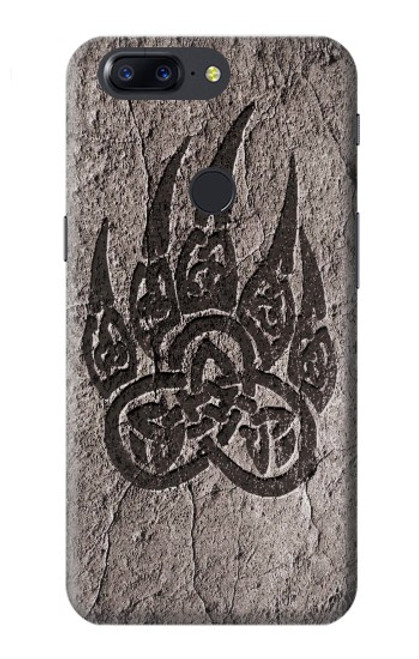 W3832 Viking Norse Bear Paw Berserkers Rock Funda Carcasa Case y Caso Del Tirón Funda para OnePlus 5T