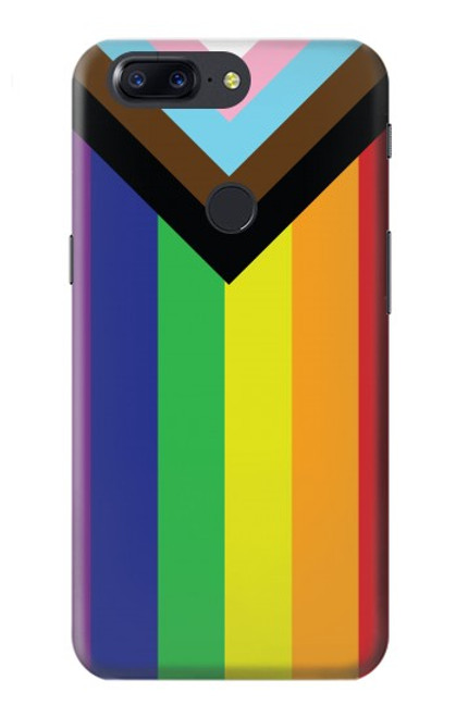 W3846 Pride Flag LGBT Funda Carcasa Case y Caso Del Tirón Funda para OnePlus 5T