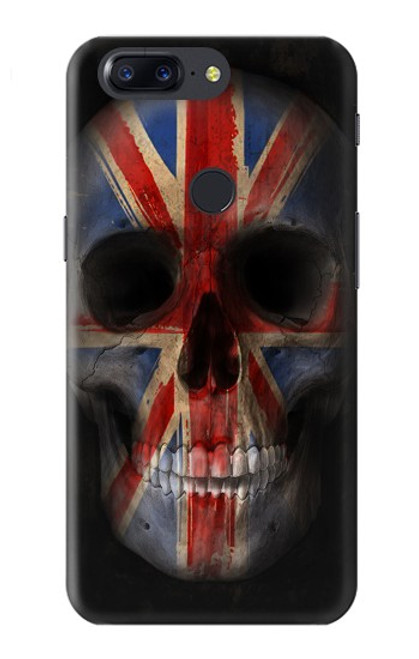 W3848 United Kingdom Flag Skull Funda Carcasa Case y Caso Del Tirón Funda para OnePlus 5T