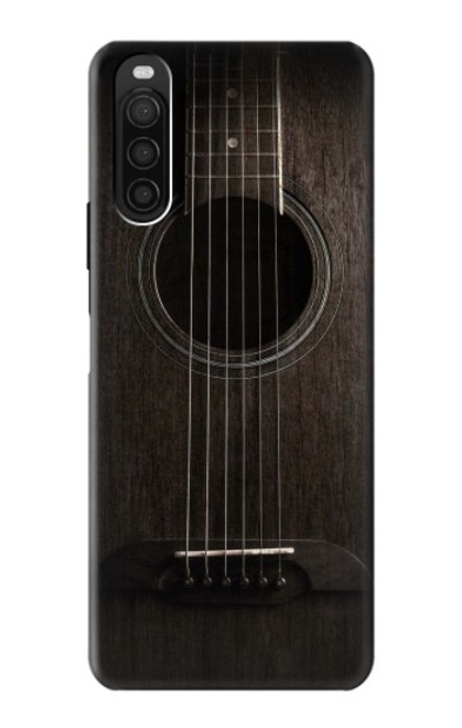 W3834 Old Woods Black Guitar Funda Carcasa Case y Caso Del Tirón Funda para Sony Xperia 10 III