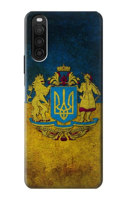 W3858 Ukraine Vintage Flag Funda Carcasa Case y Caso Del Tirón Funda para Sony Xperia 10 III