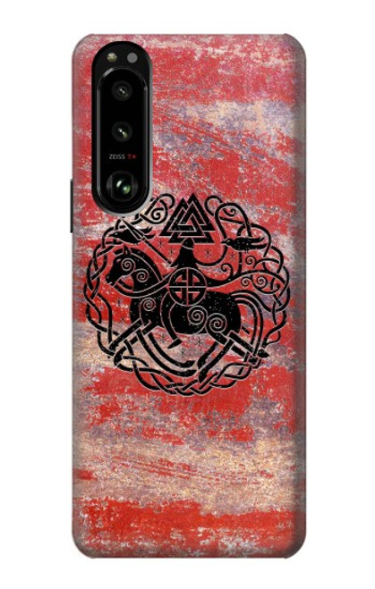 W3831 Viking Norse Ancient Symbol Funda Carcasa Case y Caso Del Tirón Funda para Sony Xperia 5 III