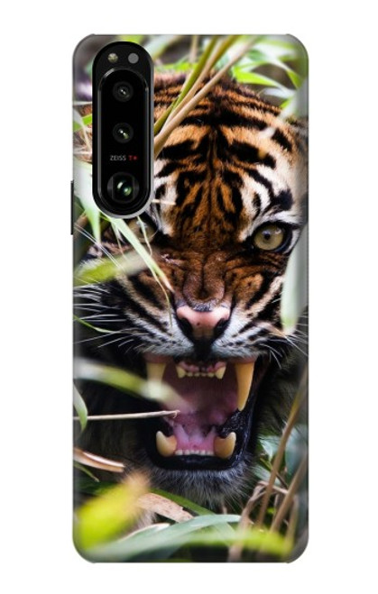 W3838 Barking Bengal Tiger Funda Carcasa Case y Caso Del Tirón Funda para Sony Xperia 5 III