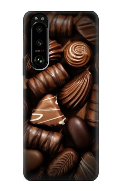 W3840 Dark Chocolate Milk Chocolate Lovers Funda Carcasa Case y Caso Del Tirón Funda para Sony Xperia 5 III