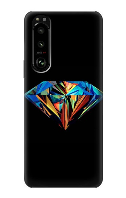 W3842 Abstract Colorful Diamond Funda Carcasa Case y Caso Del Tirón Funda para Sony Xperia 5 III