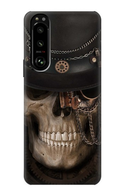 W3852 Steampunk Skull Funda Carcasa Case y Caso Del Tirón Funda para Sony Xperia 5 III