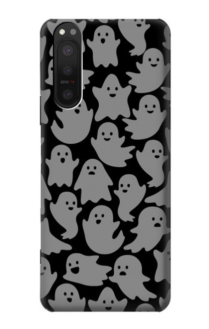 W3835 Cute Ghost Pattern Funda Carcasa Case y Caso Del Tirón Funda para Sony Xperia 5 II