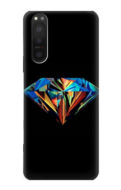 W3842 Abstract Colorful Diamond Funda Carcasa Case y Caso Del Tirón Funda para Sony Xperia 5 II