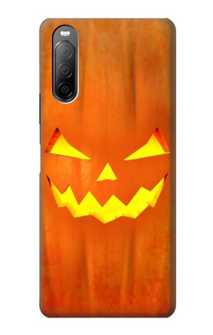 W3828 Pumpkin Halloween Funda Carcasa Case y Caso Del Tirón Funda para Sony Xperia 10 II