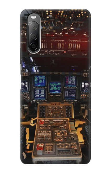 W3836 Airplane Cockpit Funda Carcasa Case y Caso Del Tirón Funda para Sony Xperia 10 II