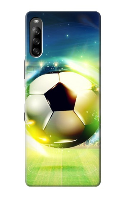 W3844 Glowing Football Soccer Ball Funda Carcasa Case y Caso Del Tirón Funda para Sony Xperia L4