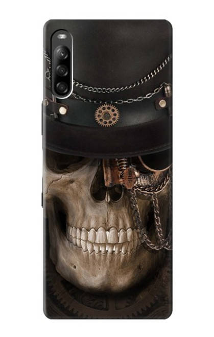 W3852 Steampunk Skull Funda Carcasa Case y Caso Del Tirón Funda para Sony Xperia L4