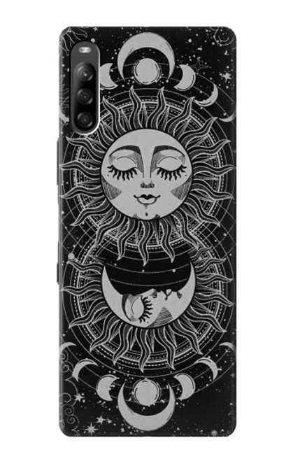 W3854 Mystical Sun Face Crescent Moon Funda Carcasa Case y Caso Del Tirón Funda para Sony Xperia L4
