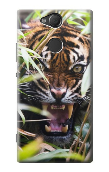 W3838 Barking Bengal Tiger Funda Carcasa Case y Caso Del Tirón Funda para Sony Xperia XA2