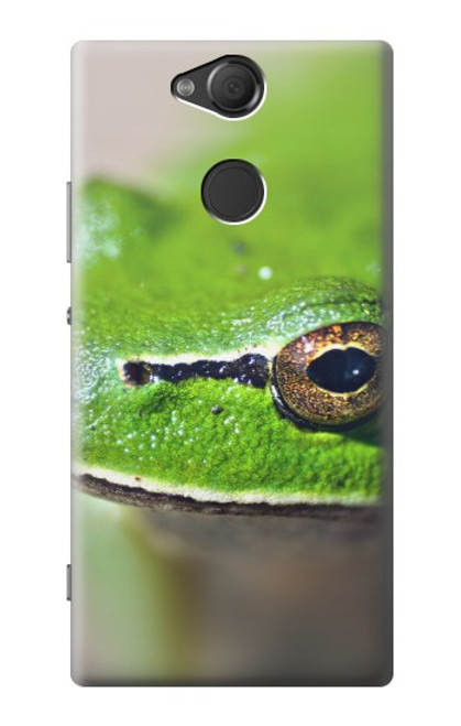 W3845 Green frog Funda Carcasa Case y Caso Del Tirón Funda para Sony Xperia XA2