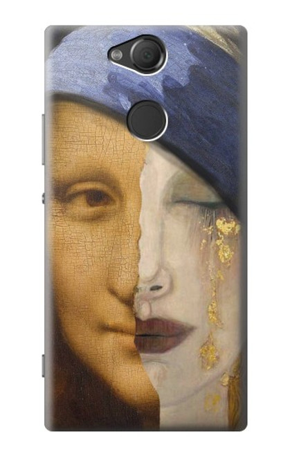 W3853 Mona Lisa Gustav Klimt Vermeer Funda Carcasa Case y Caso Del Tirón Funda para Sony Xperia XA2