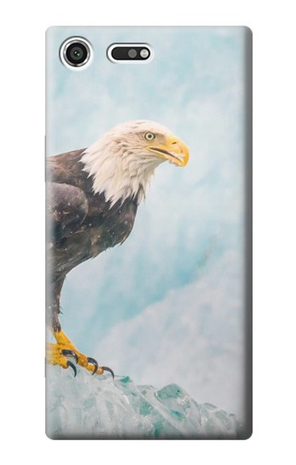 W3843 Bald Eagle On Ice Funda Carcasa Case y Caso Del Tirón Funda para Sony Xperia XZ Premium