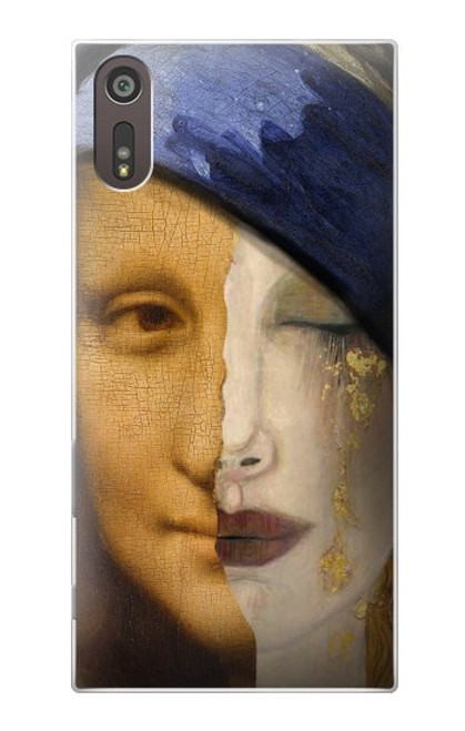 W3853 Mona Lisa Gustav Klimt Vermeer Funda Carcasa Case y Caso Del Tirón Funda para Sony Xperia XZ