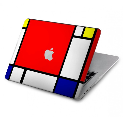 W0157 Composition Red Blue Yellow Funda Carcasa Case para MacBook Pro 14 M1,M2,M3 (2021,2023) - A2442, A2779, A2992, A2918