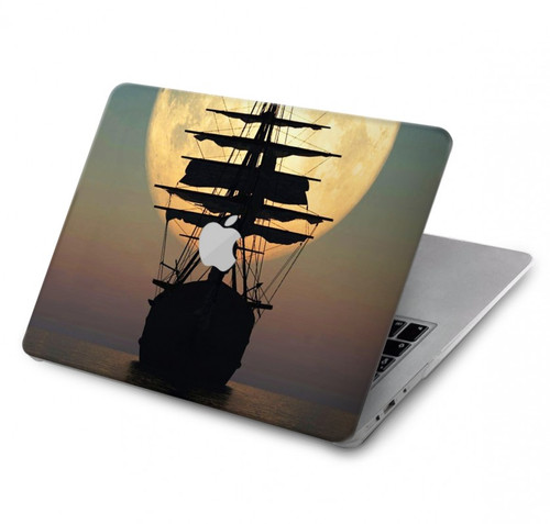 W2897 Pirate Ship Moon Night Funda Carcasa Case para MacBook Pro 14 M1,M2,M3 (2021,2023) - A2442, A2779, A2992, A2918