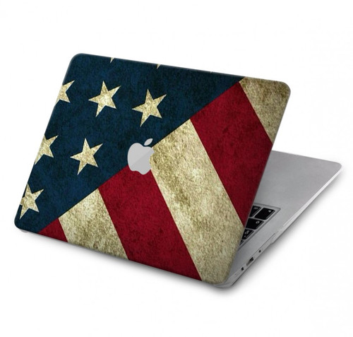 W3295 US National Flag Funda Carcasa Case para MacBook Pro 14 M1,M2,M3 (2021,2023) - A2442, A2779, A2992, A2918