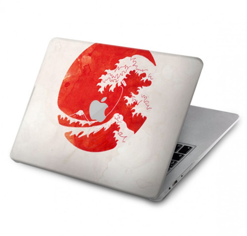 W3237 Waves Japan Flag Funda Carcasa Case para MacBook Pro 16 M1,M2 (2021,2023) - A2485, A2780