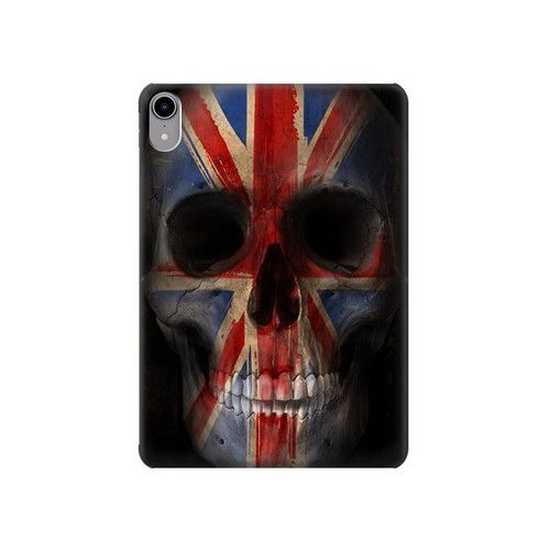 W3848 United Kingdom Flag Skull Funda Carcasa Case para iPad mini 6, iPad mini (2021)