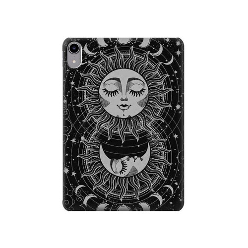 W3854 Mystical Sun Face Crescent Moon Funda Carcasa Case para iPad mini 6, iPad mini (2021)