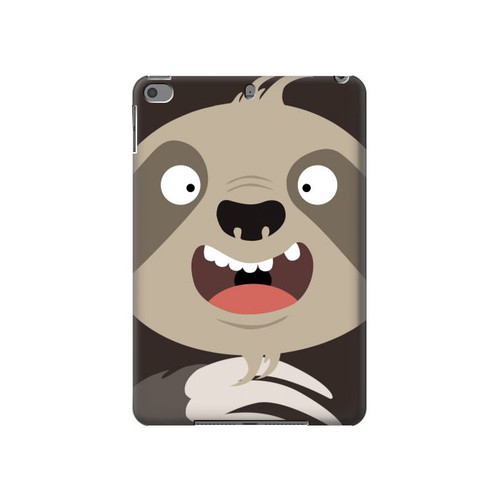 W3855 Sloth Face Cartoon Funda Carcasa Case para iPad mini 4, iPad mini 5, iPad mini 5 (2019)