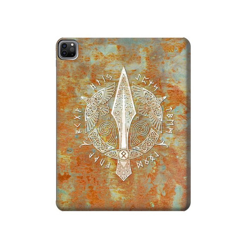 W3827 Gungnir Spear of Odin Norse Viking Symbol Funda Carcasa Case para iPad Pro 12.9 (2022, 2021, 2020, 2018), Air 13 (2024)