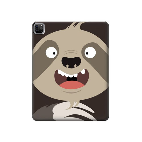 W3855 Sloth Face Cartoon Funda Carcasa Case para iPad Pro 12.9 (2022,2021,2020,2018, 3rd, 4th, 5th, 6th)