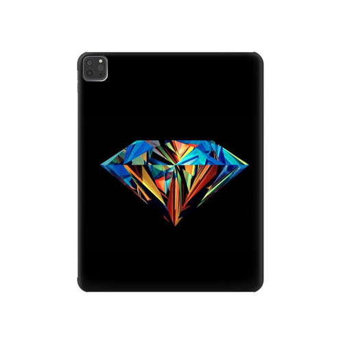 W3842 Abstract Colorful Diamond Funda Carcasa Case para iPad Pro 11 (2021,2020,2018, 3rd, 2nd, 1st)