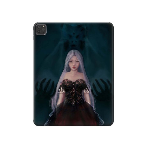W3847 Lilith Devil Bride Gothic Girl Skull Grim Reaper Funda Carcasa Case para iPad Pro 11 (2021,2020,2018, 3rd, 2nd, 1st)